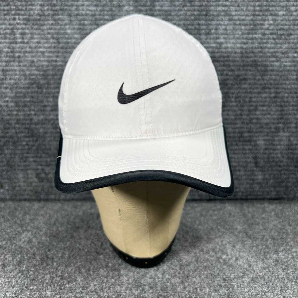 Nike Featherlight Hat Mens Womens Adjustable White Strap Back OSFM Dri Fit